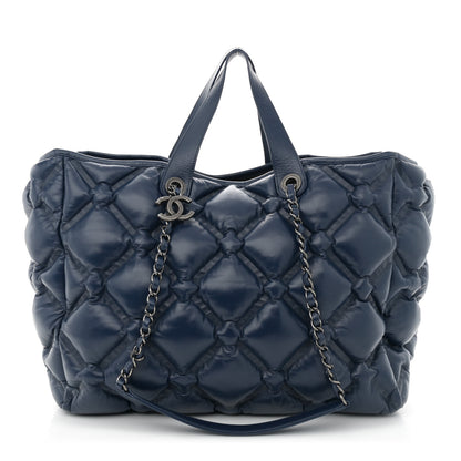 Chanel Calfskin Quilted Large Chesterfield Navy 1 of 12