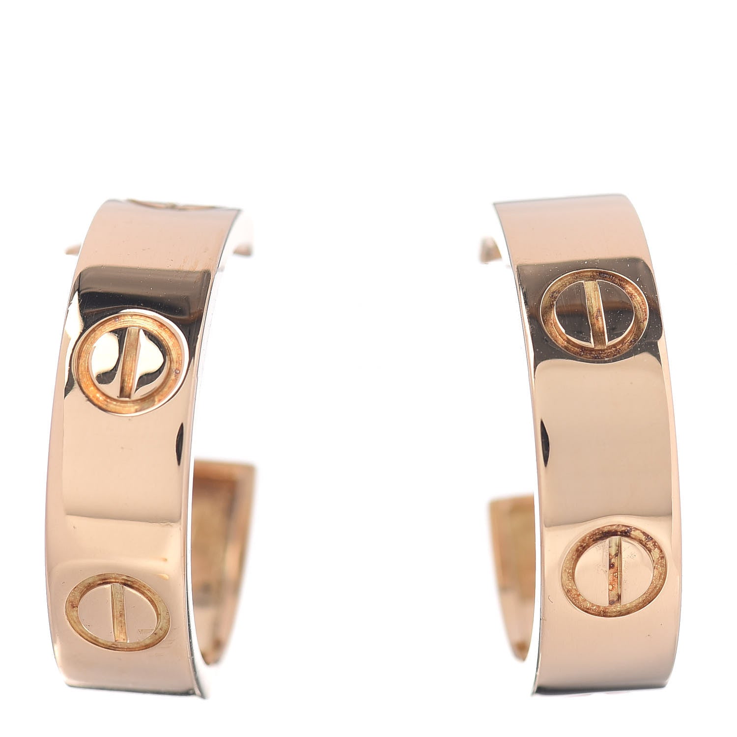 Cartier 18K Yellow Gold 5.5mm LOVE Hoop Earrings 1 of 4