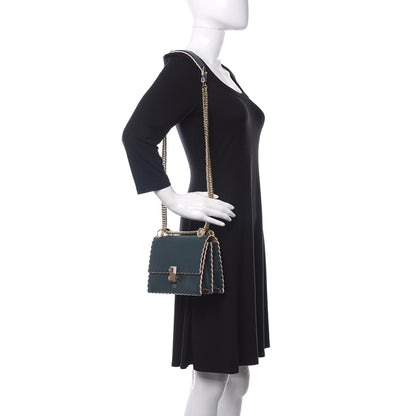 Fendi Vitello Liberty Scalloped Studded Small Kan I Shoulder Bag Amazzonia 2 of 12