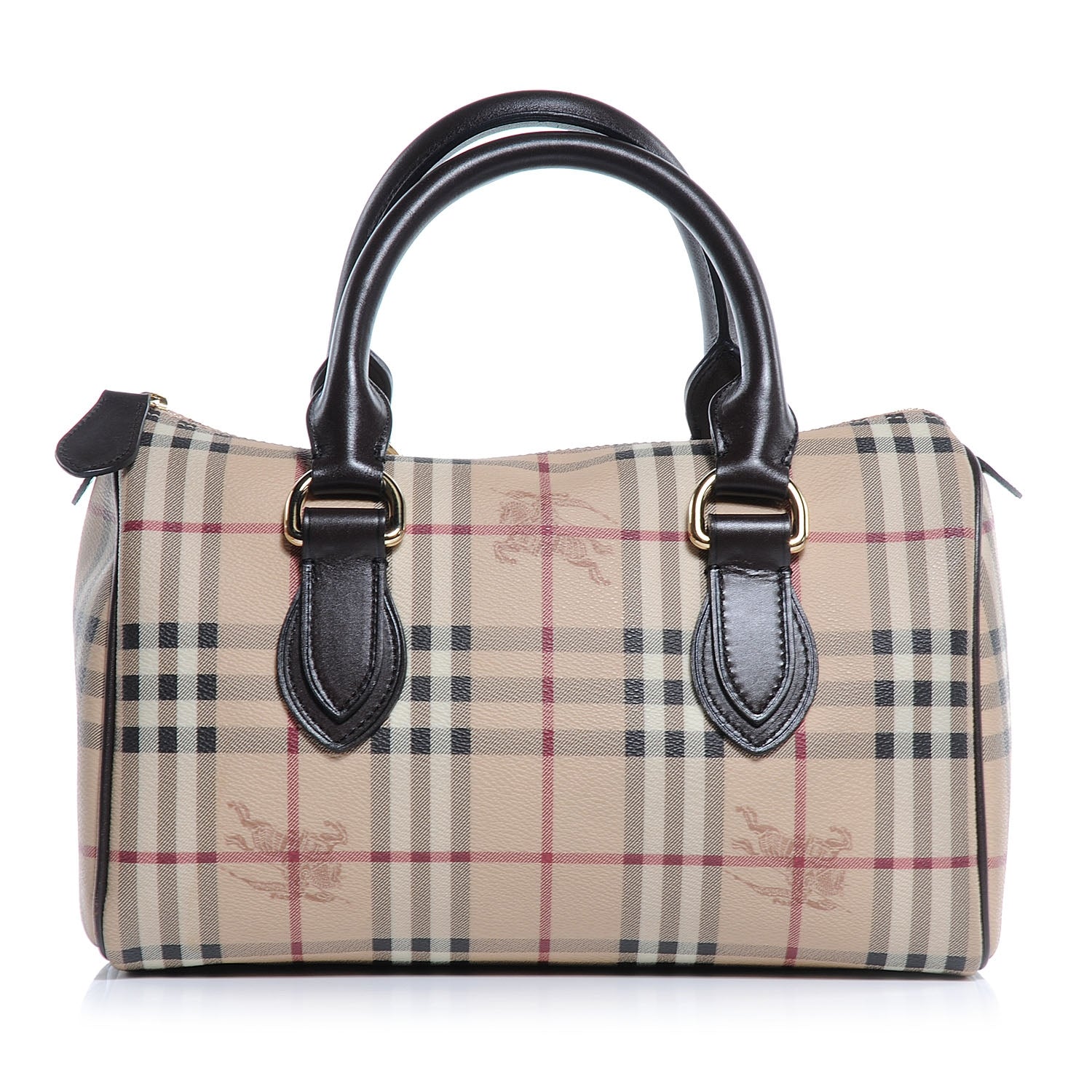 Burberry Haymarket Check Small Chester Bowling Bag Chocolate 1 of 7