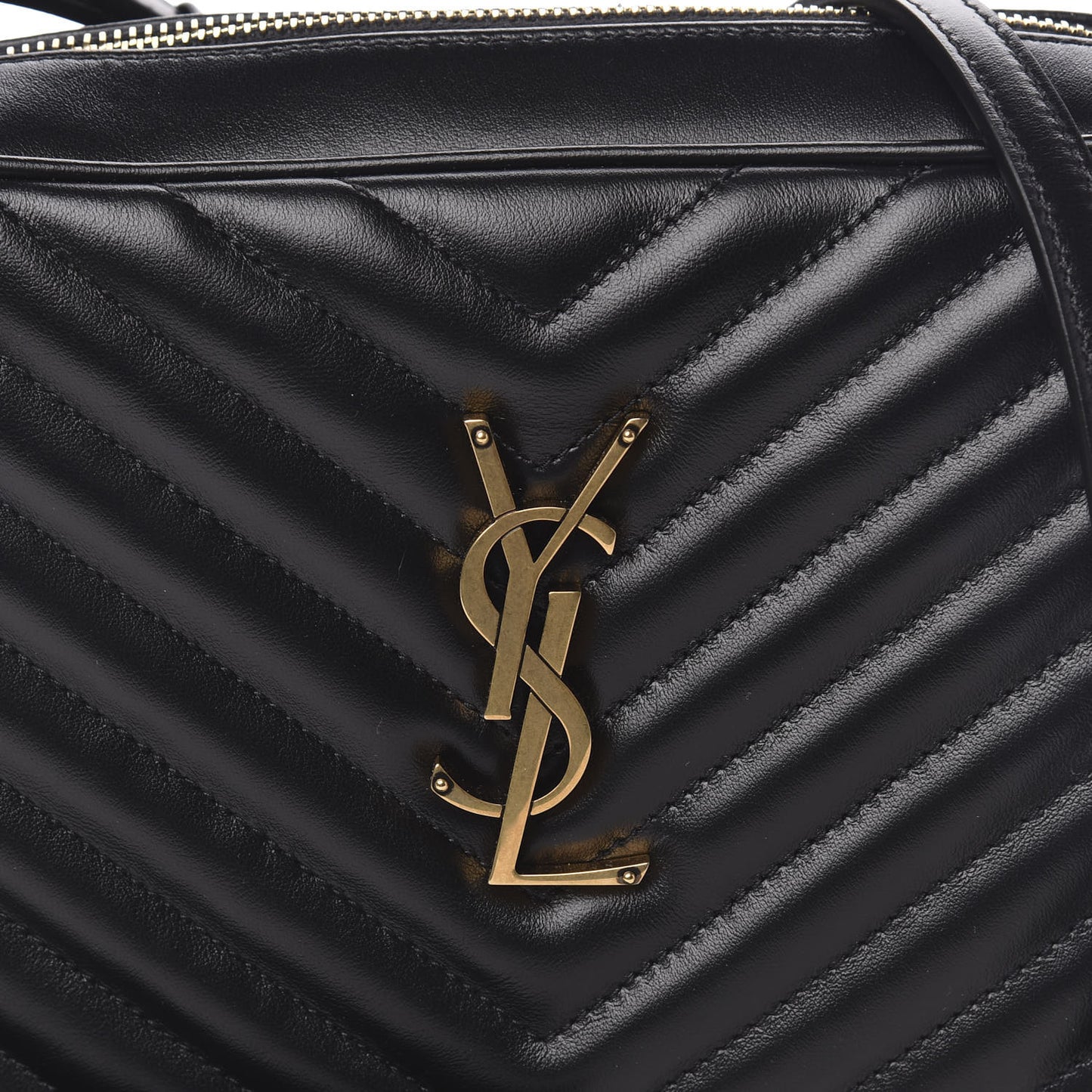 Calfskin Matelasse Monogram Lou Camera Bag Black