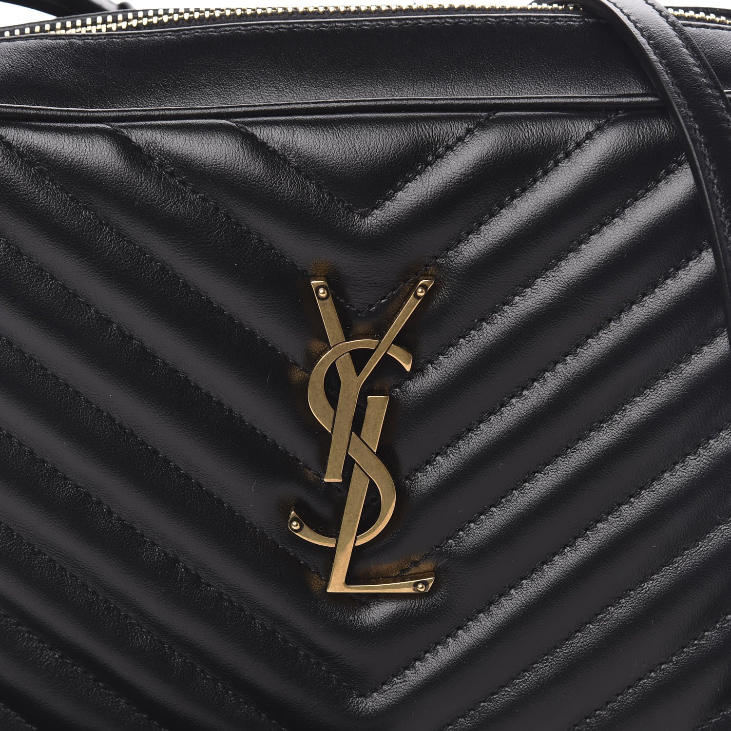 Saint Laurent Calfskin Matelasse Monogram Lou Camera Bag Black 10 of 10