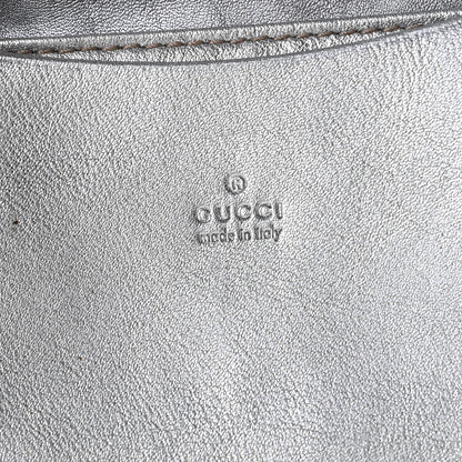 Gucci Metallic Guccissima Interlocking G Flap Card Case Silver 4 of 6