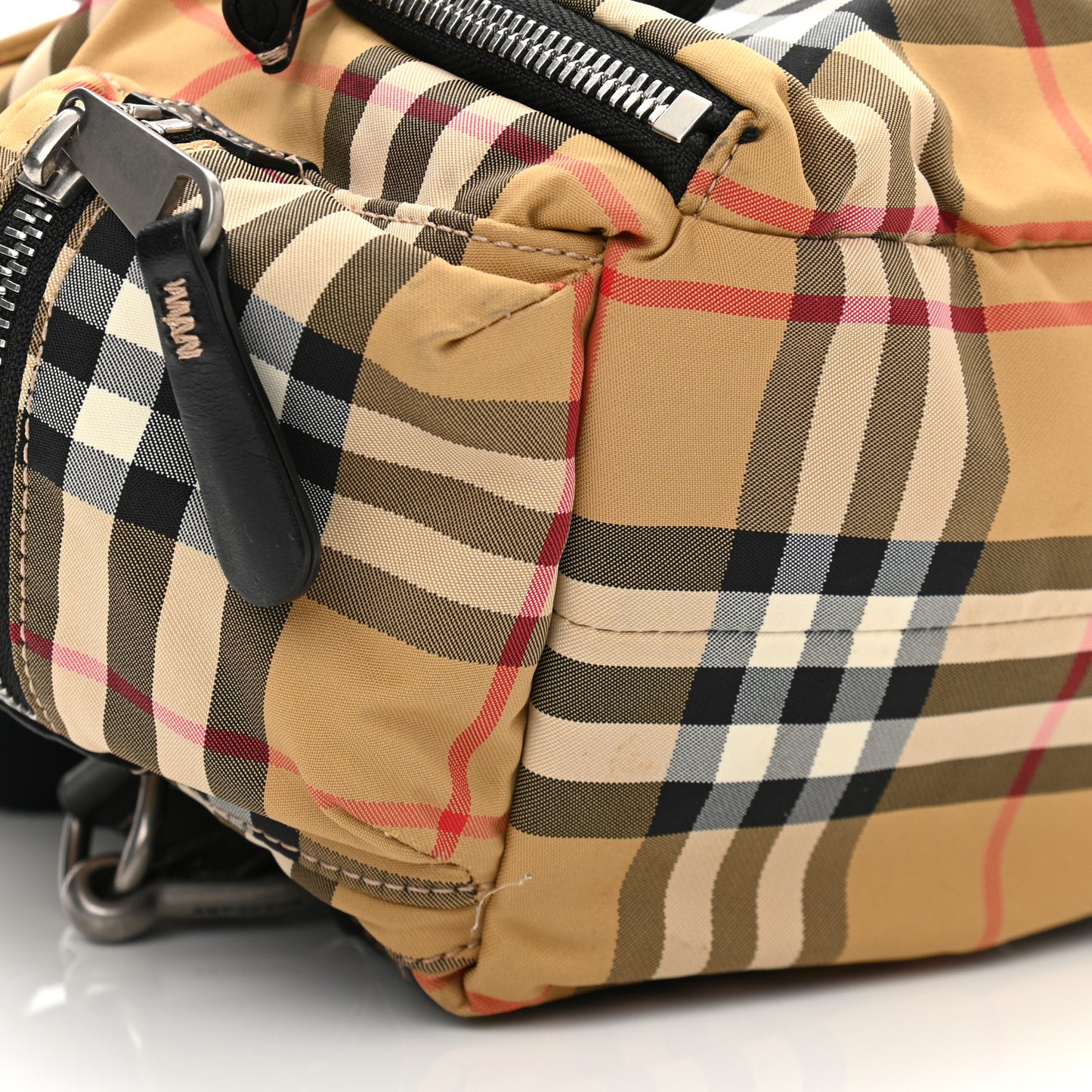 Vintage Check Small Rucksack Backpack Antique Yellow