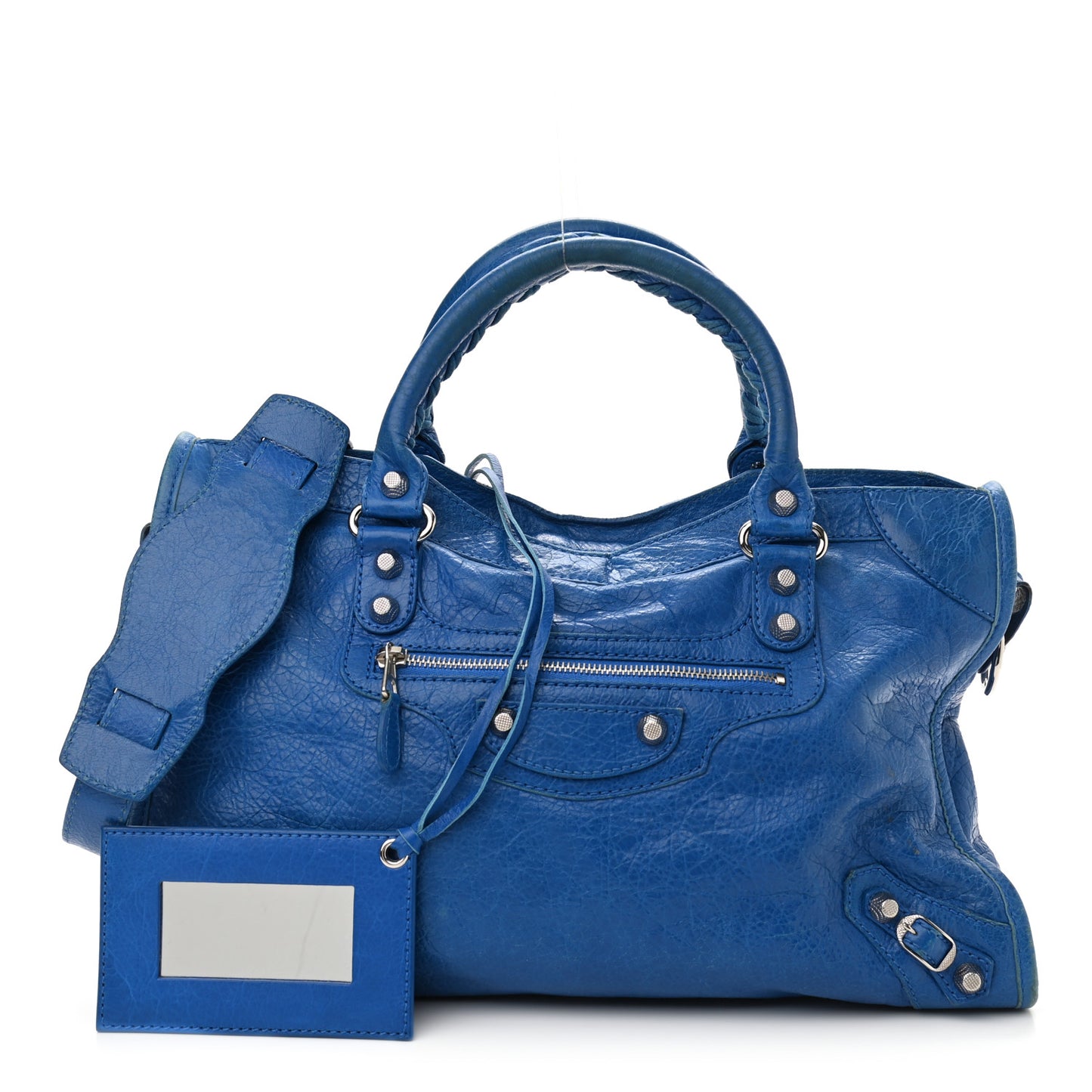 Agneau Giant 12 Silver Hardware City Bleu Lazuli