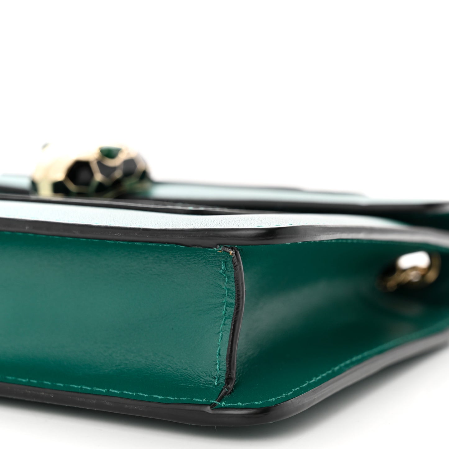 Calfskin Small Serpenti Forever Snake Strap Crossbody Bag Emerald Green