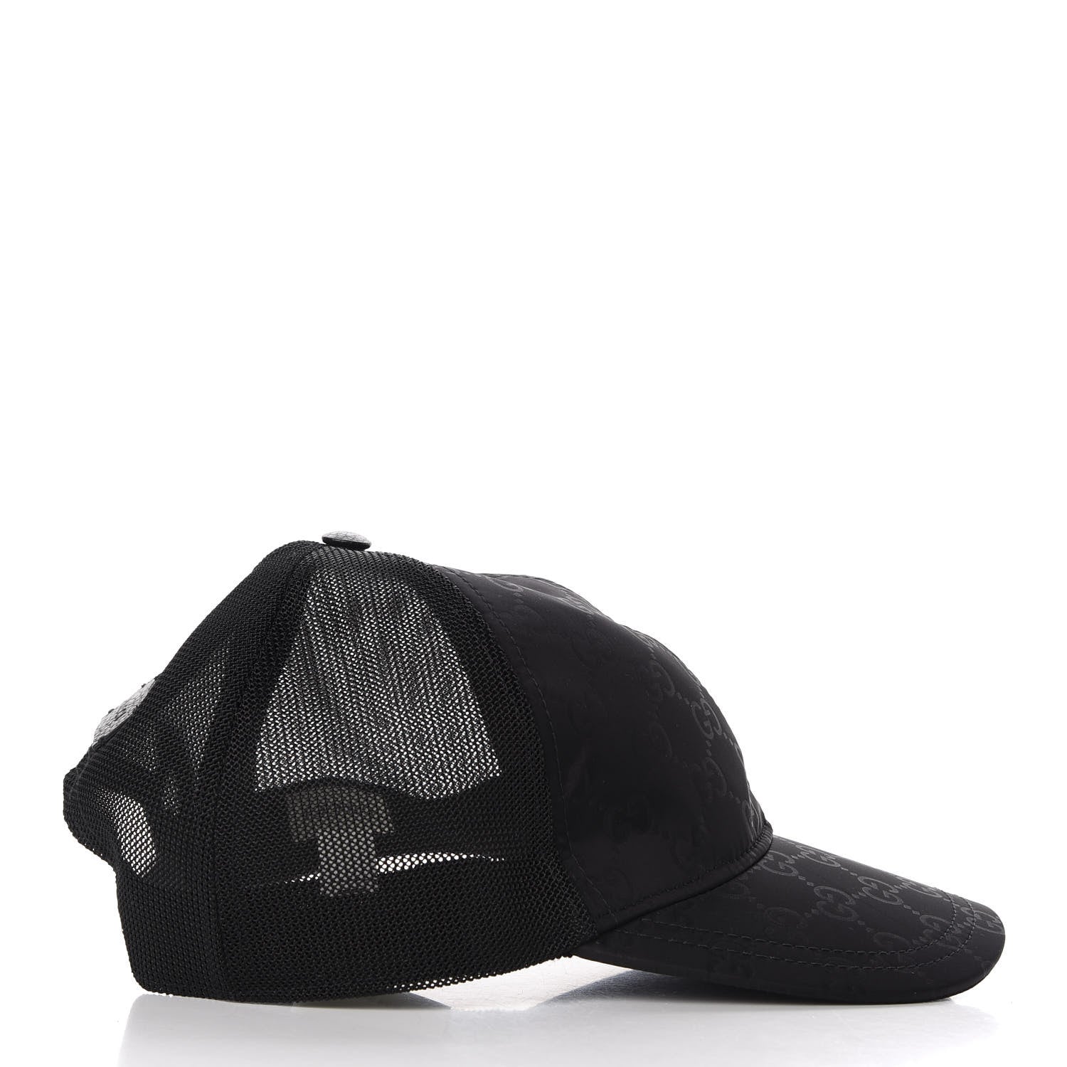 Gucci Nylon Monogram Baseball Hat XL Black 4 of 7
