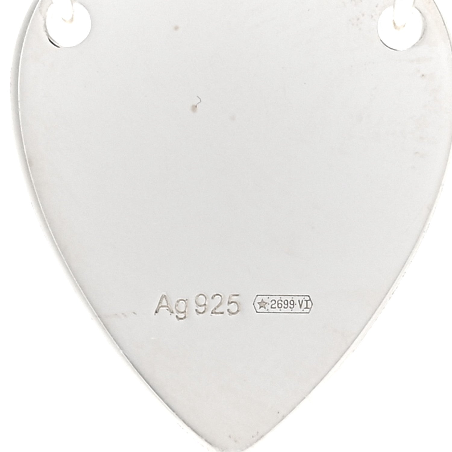 Gucci Sterling Silver Trademark Heart Pendant Necklace 4 of 4