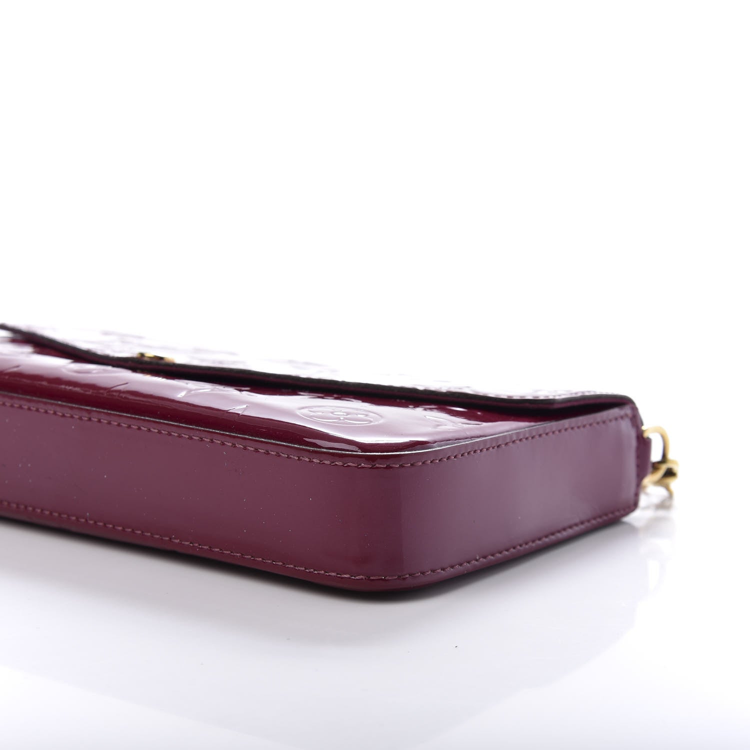 Louis Vuitton Vernis Felicie Chain Wallet Magenta 7 of 10
