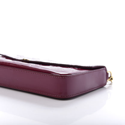 Louis Vuitton Vernis Felicie Chain Wallet Magenta 7 of 10