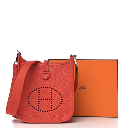 Hermes Taurillon Clemence Evelyne TPM Rouge Tomate 12 of 12