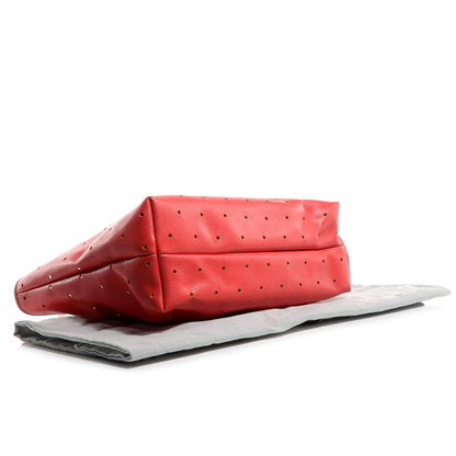 Fendi Vitello Perforated Roll Tote Fragola 4 of 10