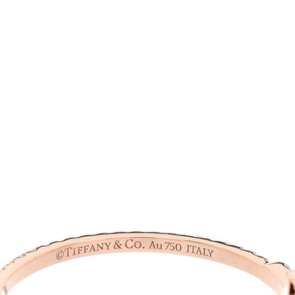 Tiffany 18K Rose Gold Diamond T Wire Pave Ring 59 8.75 4 of 5
