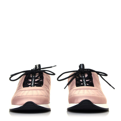 Fendi Nylon FFreedom Sneakers 37.5 White Rosa 2 of 7