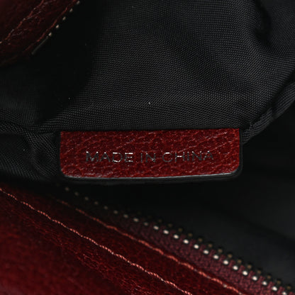 Burberry Nylon Check Shoulder Bag Burgundy 7 of 11