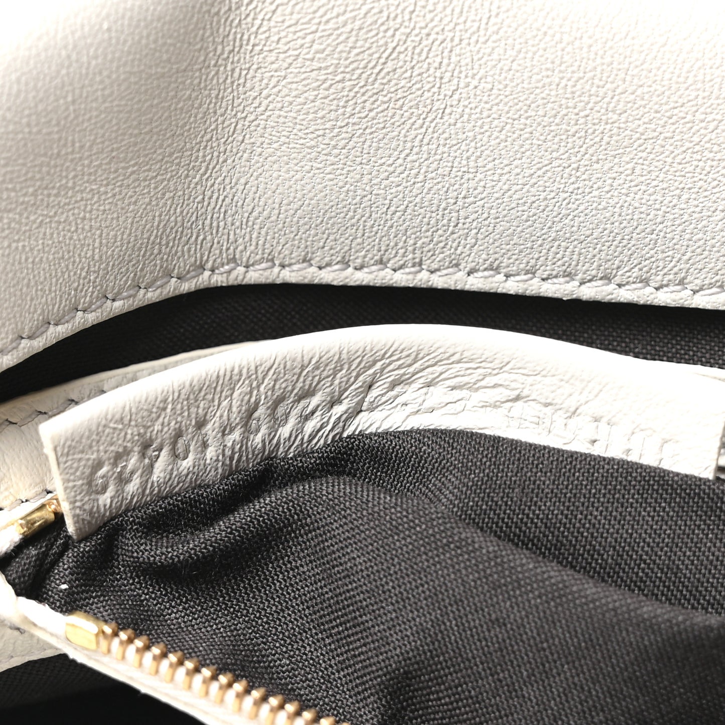 Nappa FF 1974 Embossed Baguette White