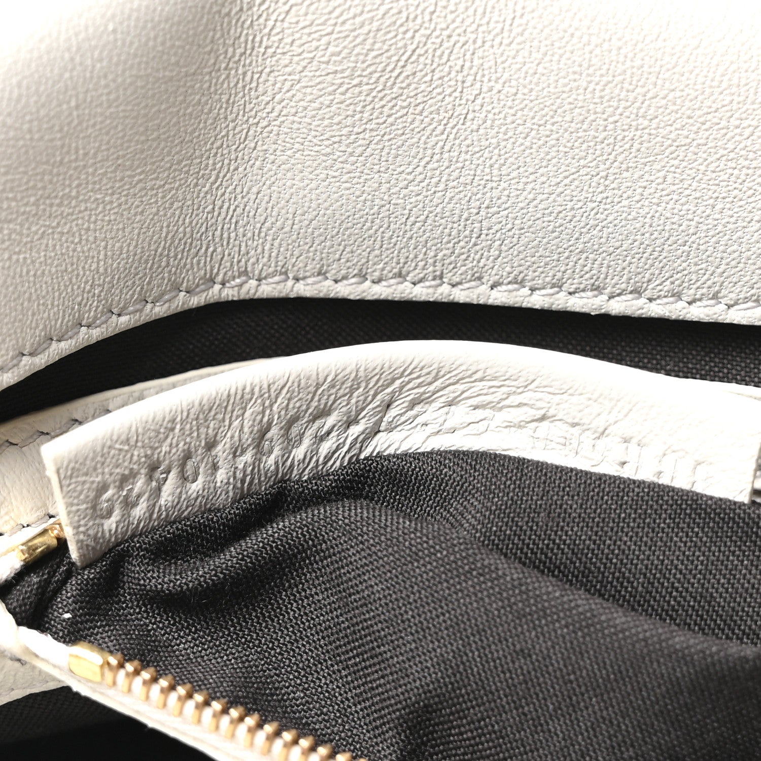 Fendi Nappa FF 1974 Embossed Baguette White 6 of 9
