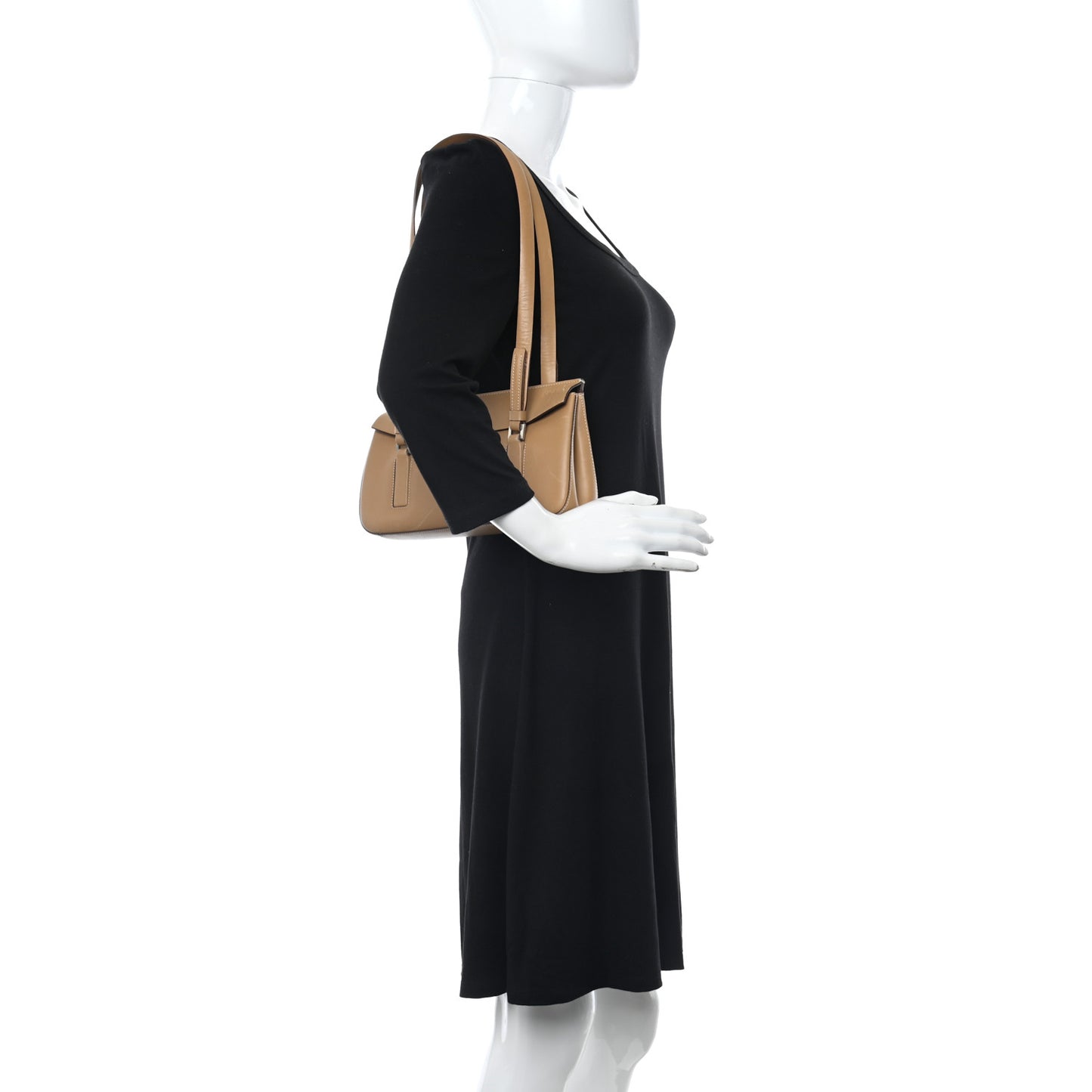 Calfskin Shoulder Bag Sabbia