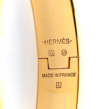 Hermes Enamel Narrow Clic Clac H Bracelet PM Jaune Madras 4 of 5