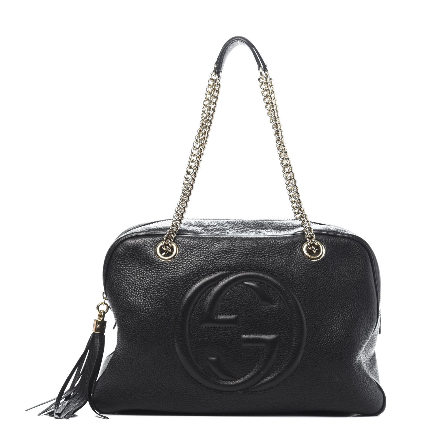 Gucci Pebbled Calfskin Medium Soho Bowler Black 1 of 16