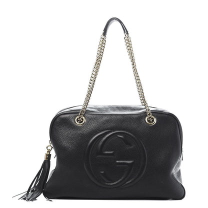 Gucci Pebbled Calfskin Medium Soho Bowler Black 1 of 16