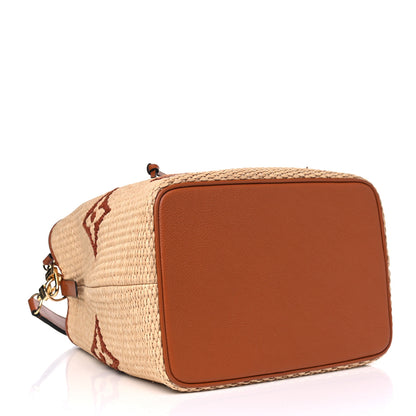 Louis Vuitton Raffia Calfskin Monogram Neonoe MM Tan 3 of 4