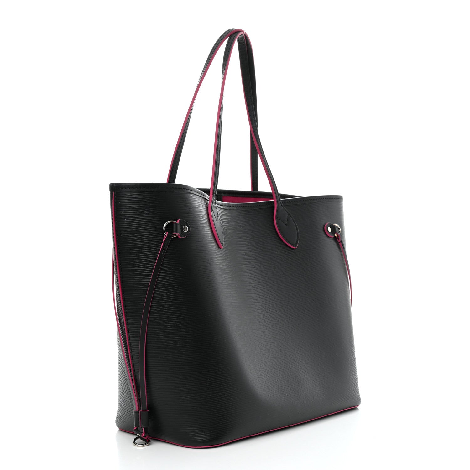 Louis Vuitton Epi Neverfull MM Black Hot Pink 2 of 10