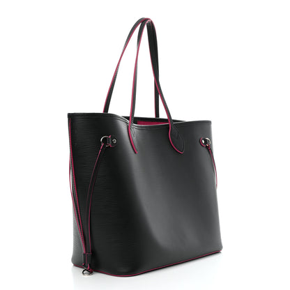 Louis Vuitton Epi Neverfull MM Black Hot Pink 2 of 10