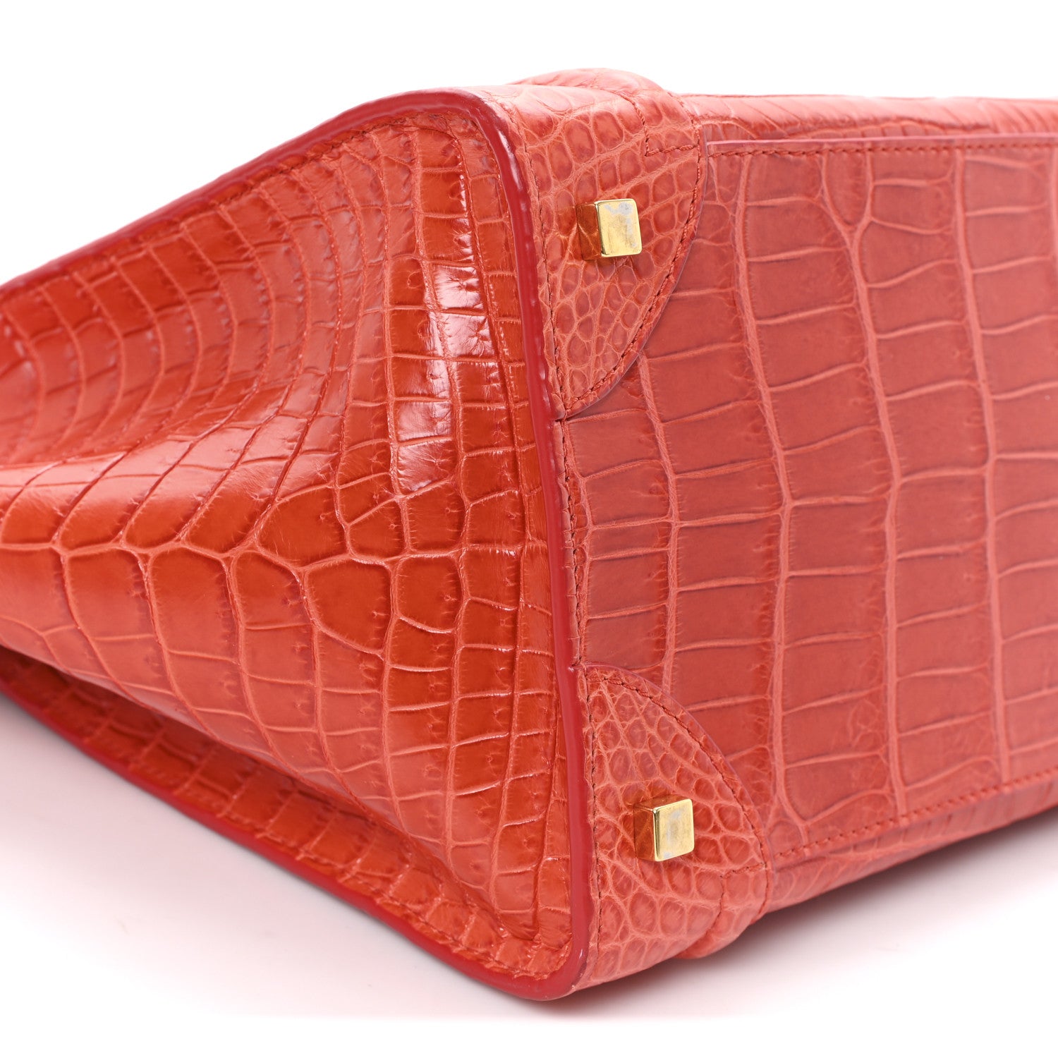 Celine Crocodile Mini Luggage Vermillion 8 of 10