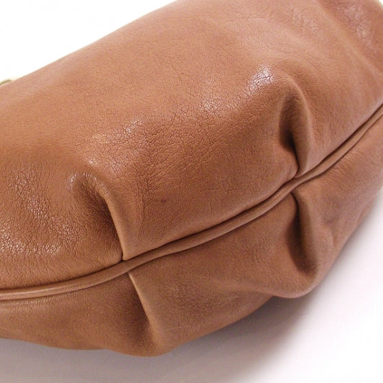 Calfskin Chef Chain Hobo Camel
