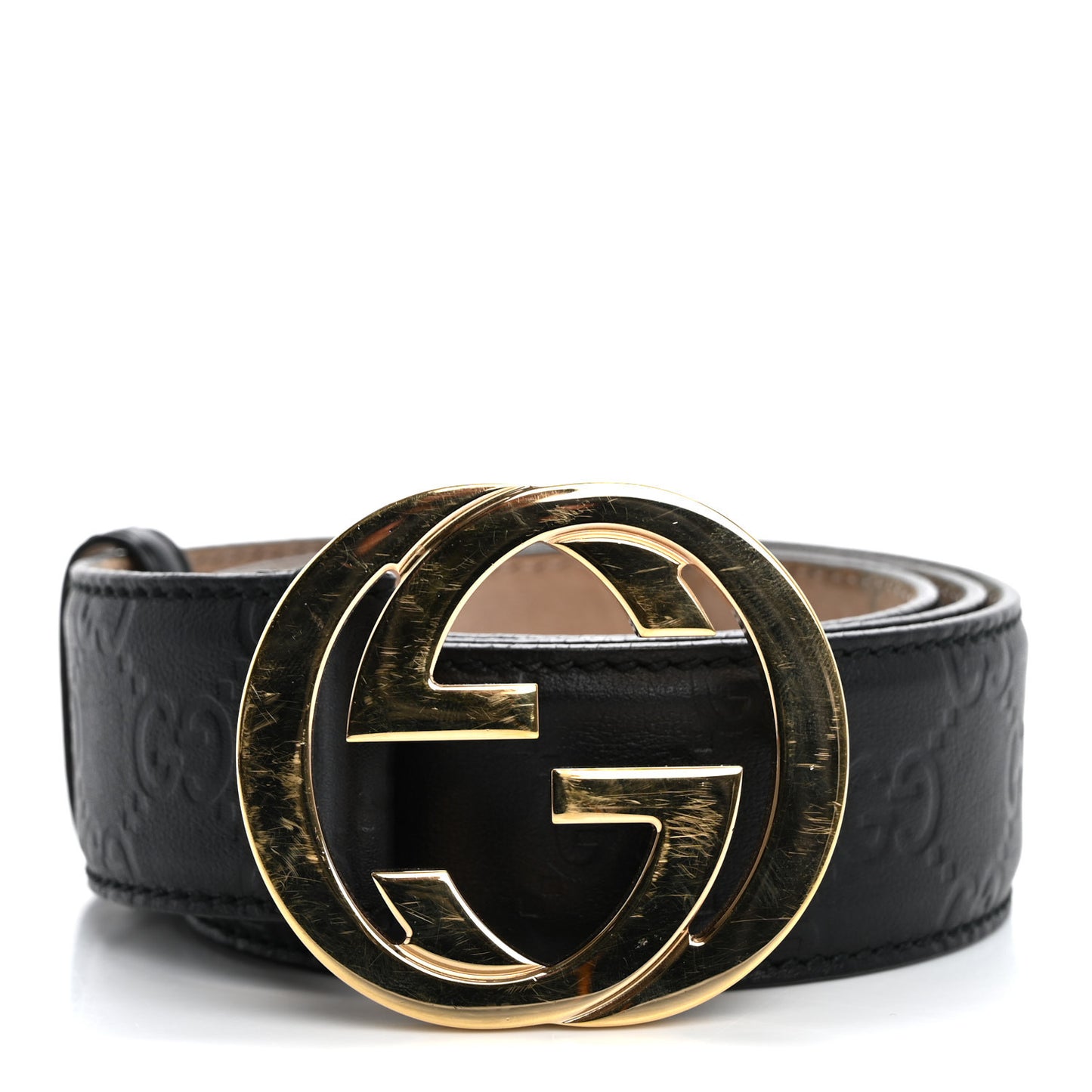 Guccissima Interlocking G Belt 95 38 Black
