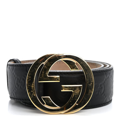 Gucci Guccissima Interlocking G Belt 95 38 Black 6 of 10