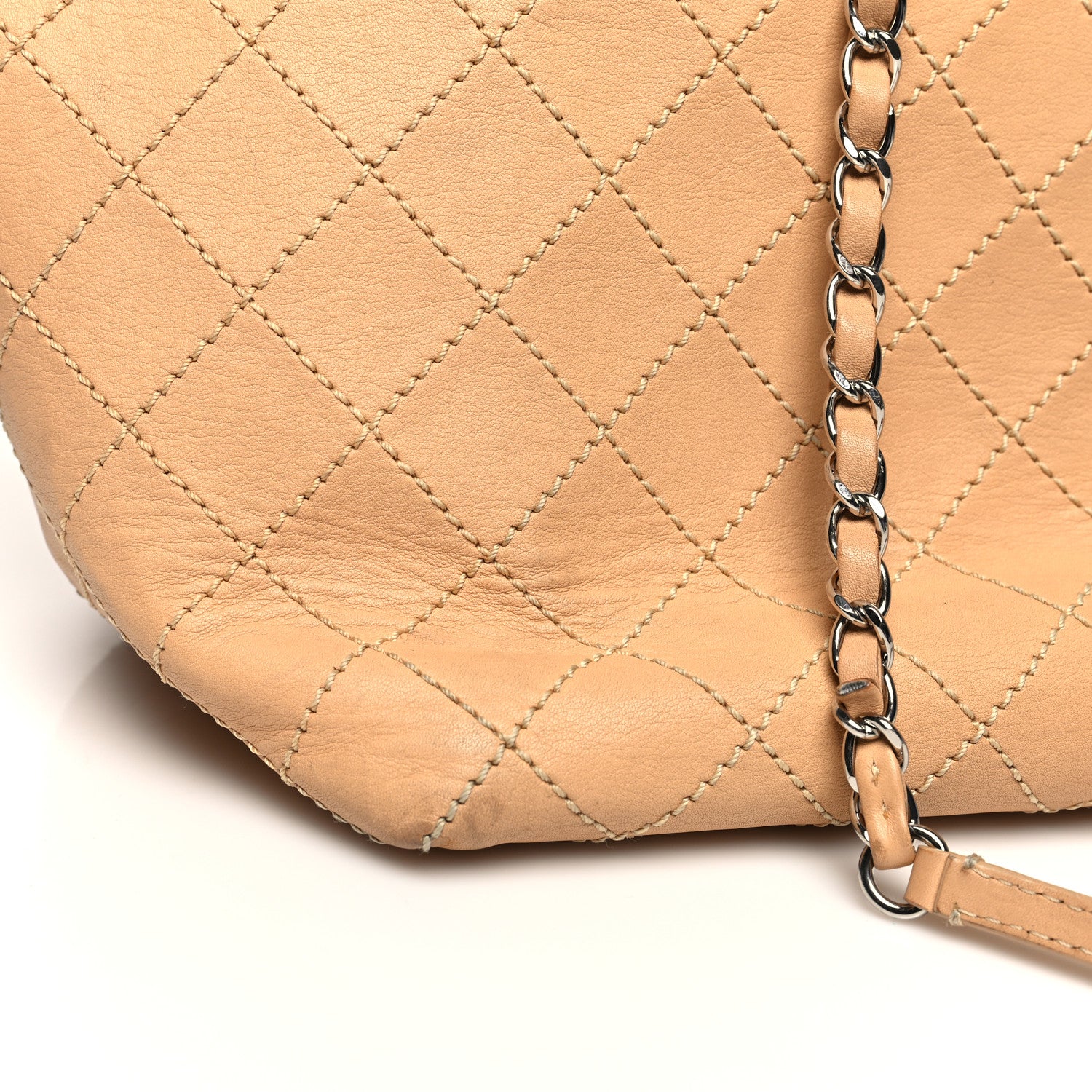 Chanel Calfskin Stitched Large Shopping Tote Beige 17 of 18