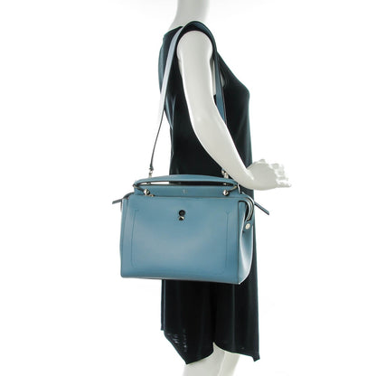 Fendi Vitello Baltico Dolce DotCom Satchel Riviera Blue Notte 2 of 8