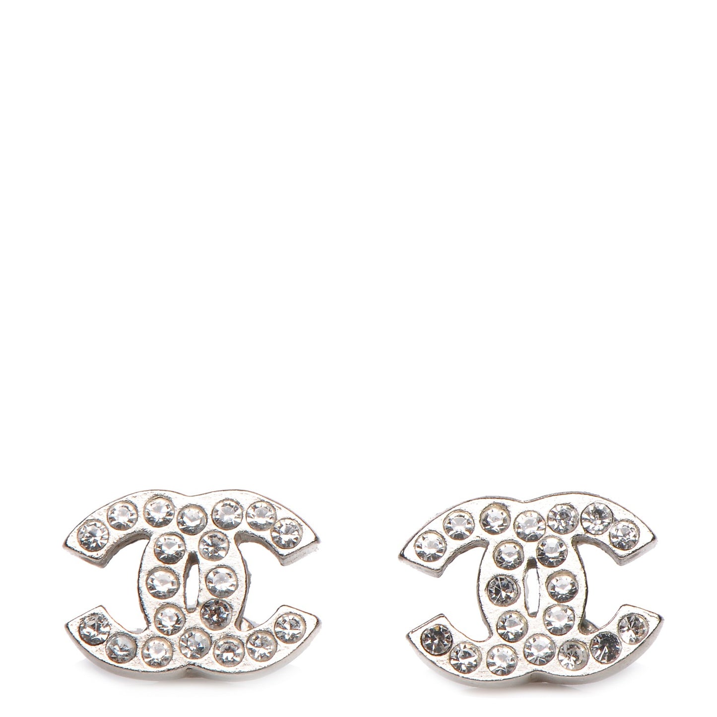 Crystal Mini Timeless CC Earrings Silver