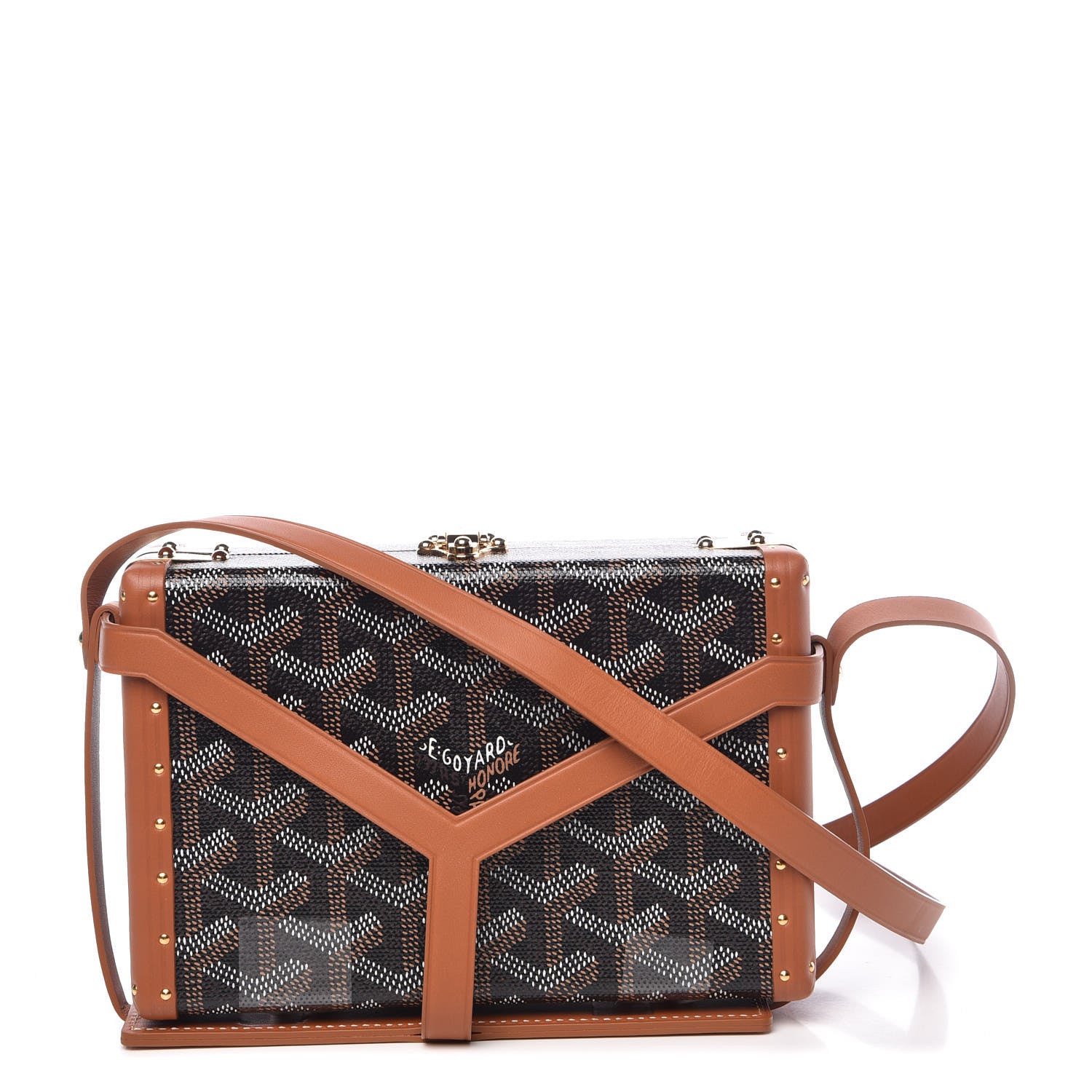 Goyard Goyardine Minaudiere Trunk Bag Black Gold 1 of 10