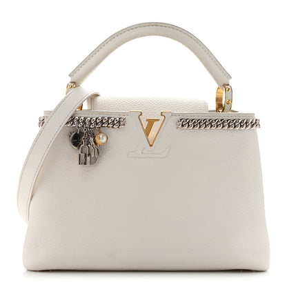 Louis Vuitton Taurillon Chain Capucines BB Gypsy Snow 1 of 12