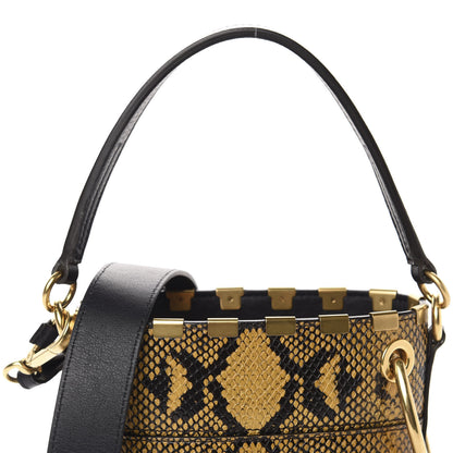 Chloe Python Embossed Calfskin Mini Roy Bucket Bag September Sun 10 of 10