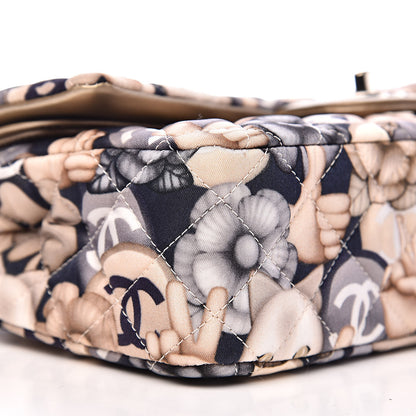 Chanel Nylon Quilted Medium Cat Emoticon Double Flap Navy Gold 8 of 11