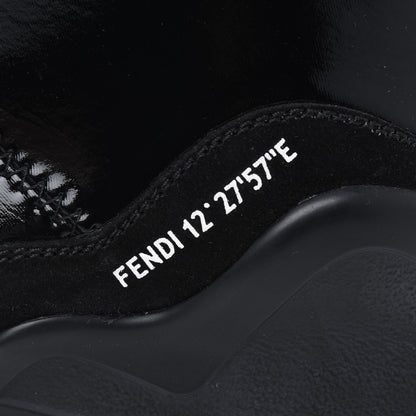 Fendi Vernice High-Tech Womens FFluid Zip Up Sneakers 40 Black White 9 of 15