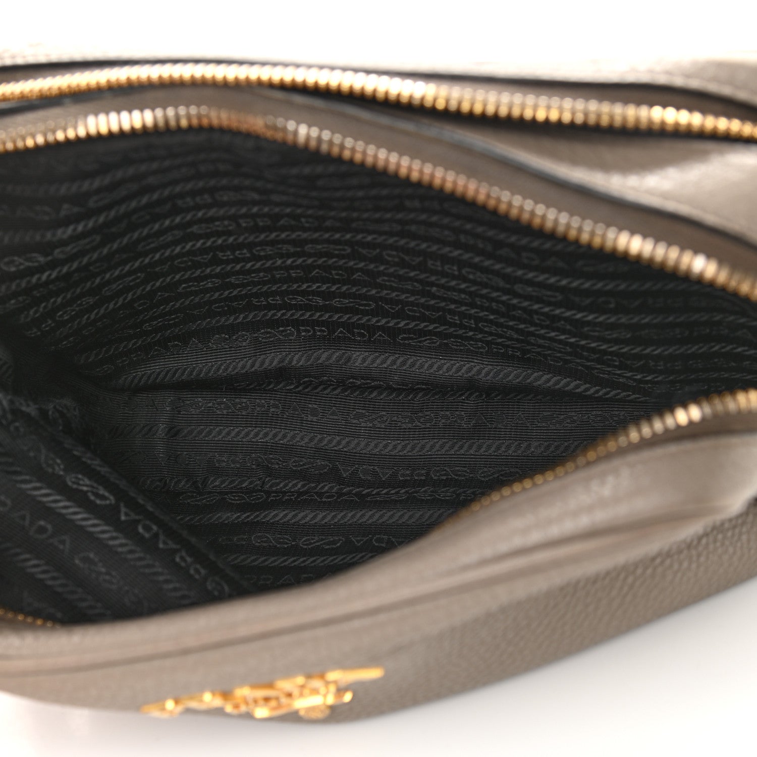 Prada Vitello Daino Medium Double Zip Shoulder Bag Argilla 3 of 15