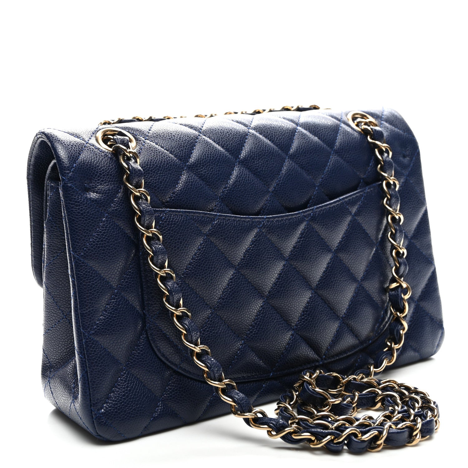 Chanel Caviar Quilted Small Double Flap Navy 3 of 10