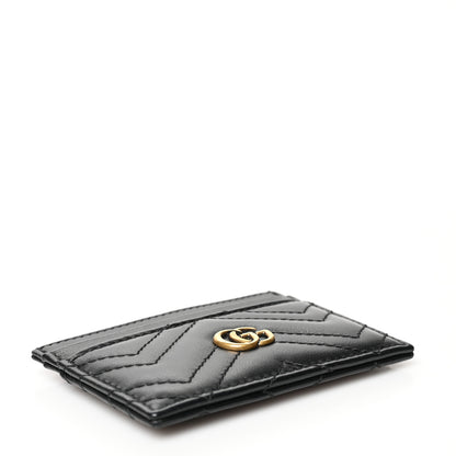 Gucci Calfskin Matelasse GG Marmont Card Holder Black 4 of 8