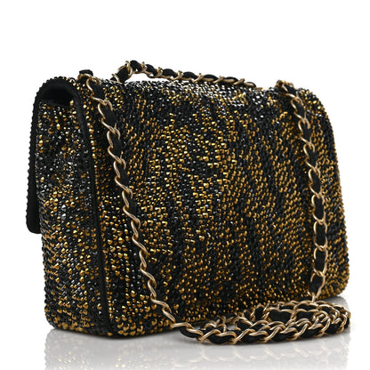 Chanel Suede Crystal Medium Flap Black Multicolor 3 of 8