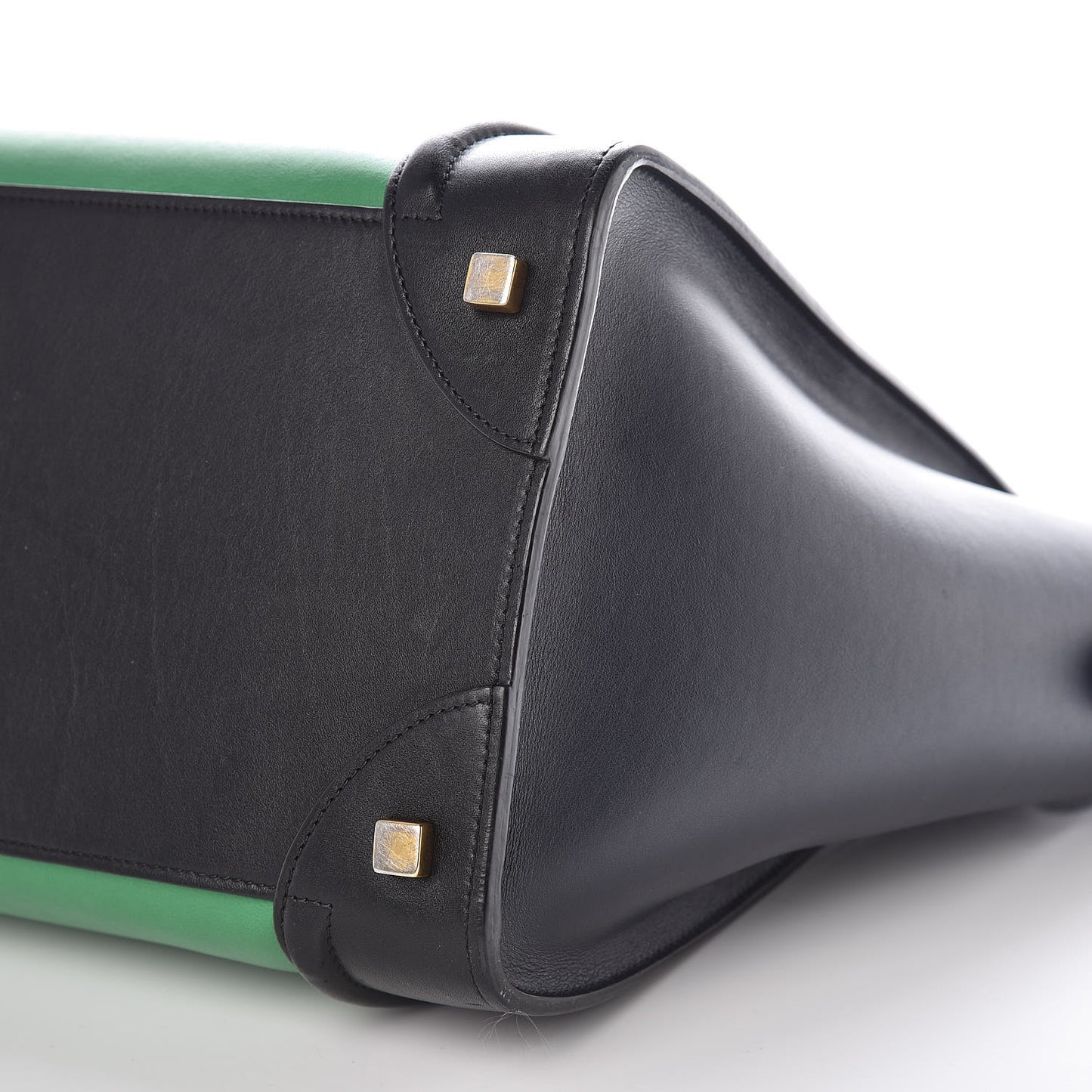 Smooth Calfskin Mini Bi-Color Luggage Grass