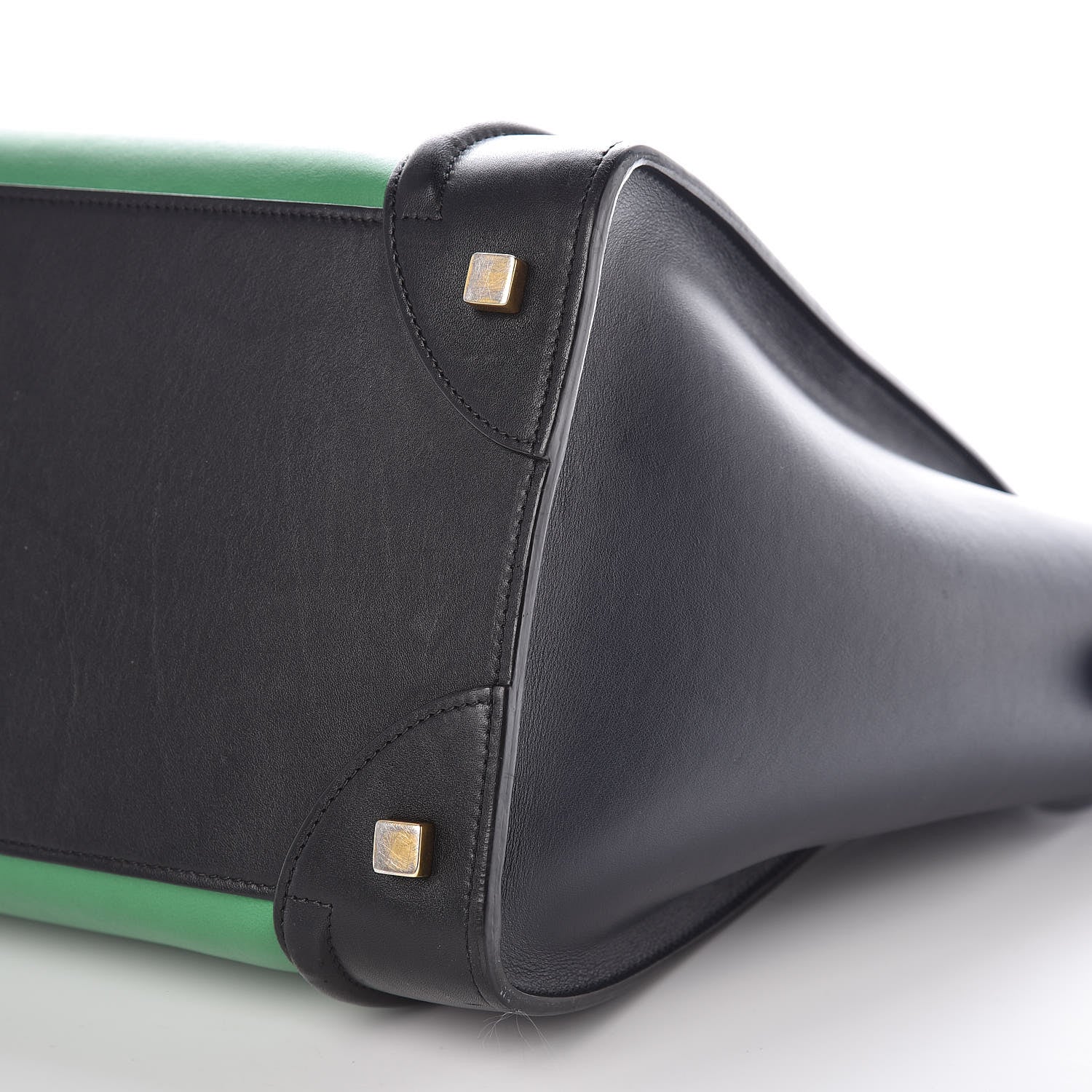 Celine Smooth Calfskin Mini Bi-Color Luggage Grass 20 of 20
