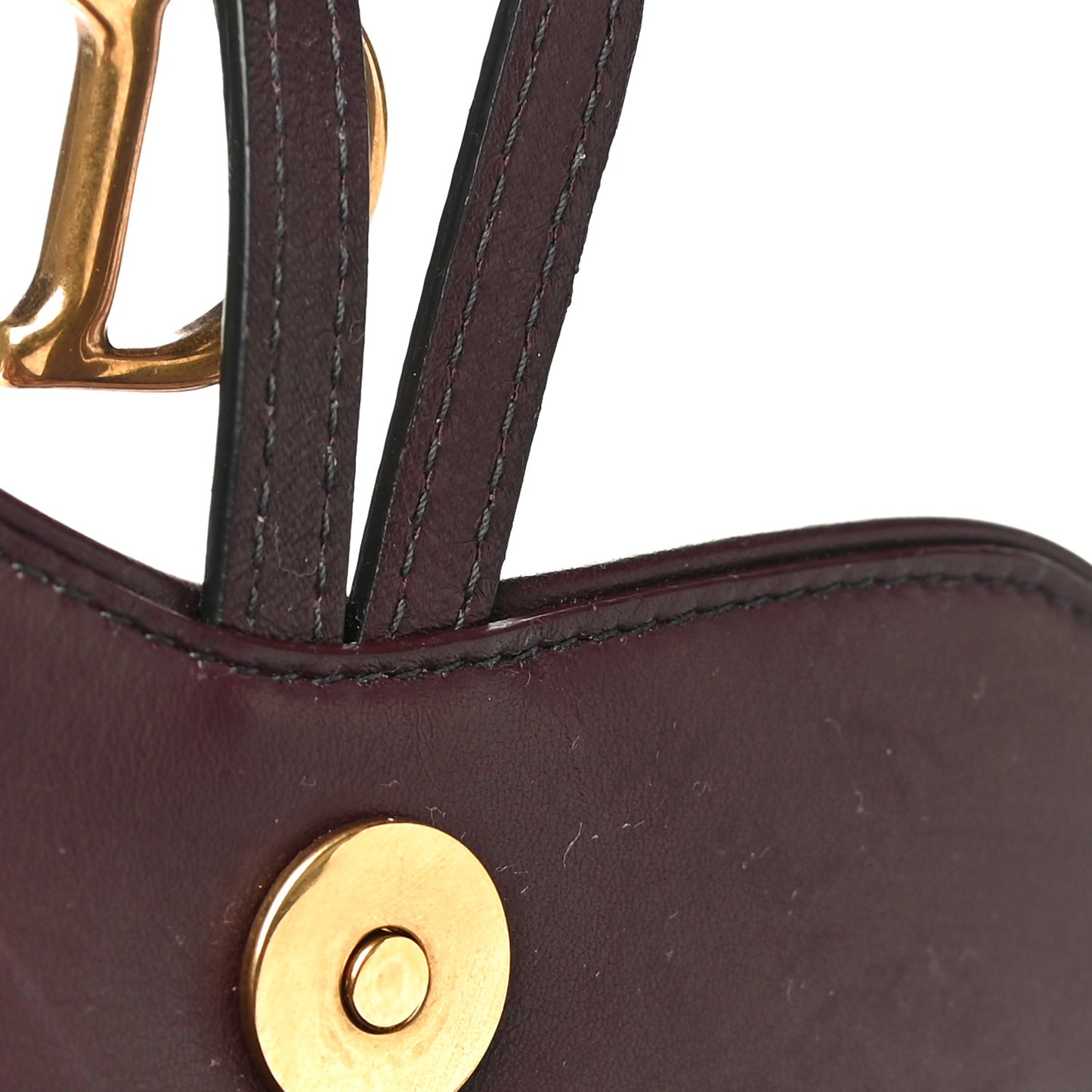Oblique Saddle Belt Bag Bordeaux