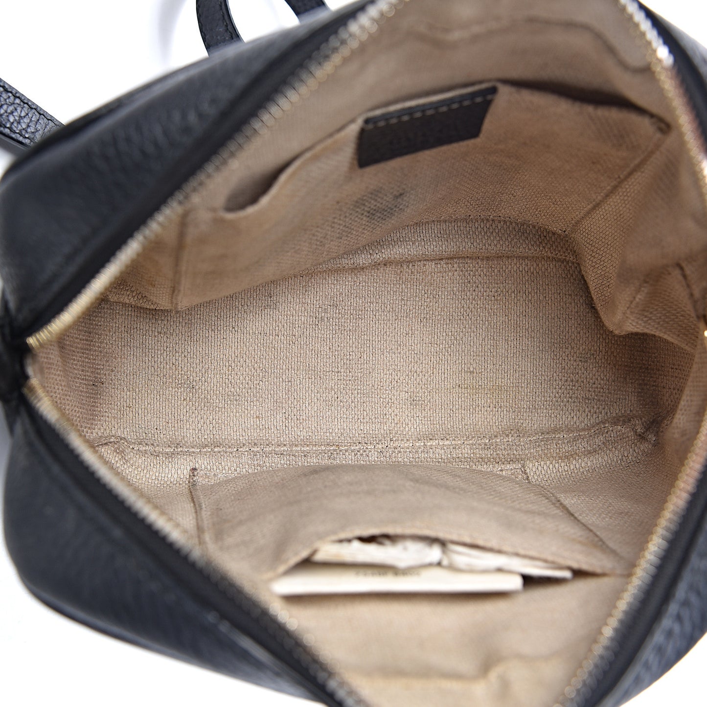 Pebbled Calfskin Small Soho Disco Bag Black