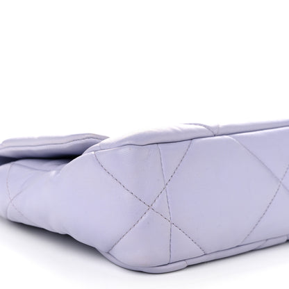 Chanel Lambskin Quilted Medium Chanel 19 Flap Light Purple 9 of 10
