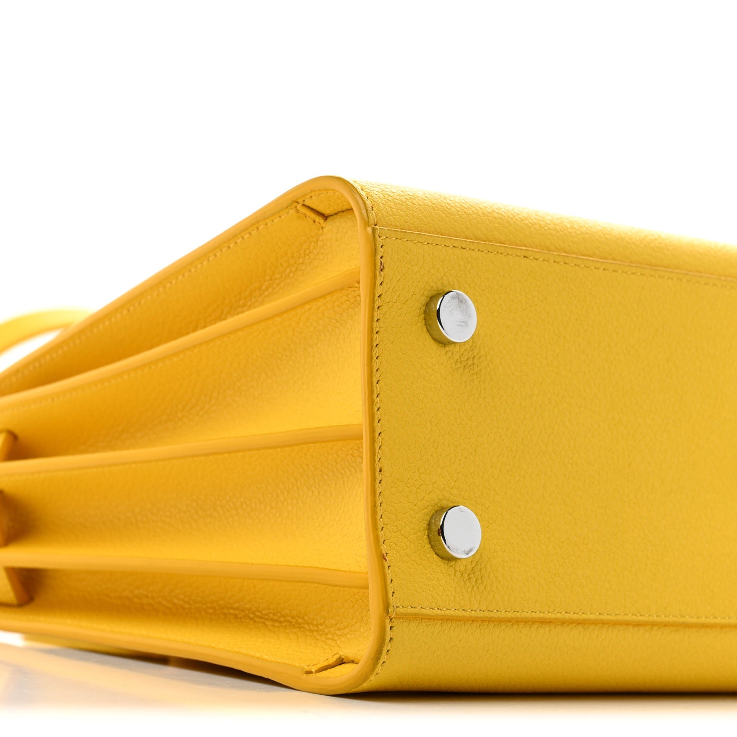 Grained Calfskin Baby Sac De Jour Jaune
